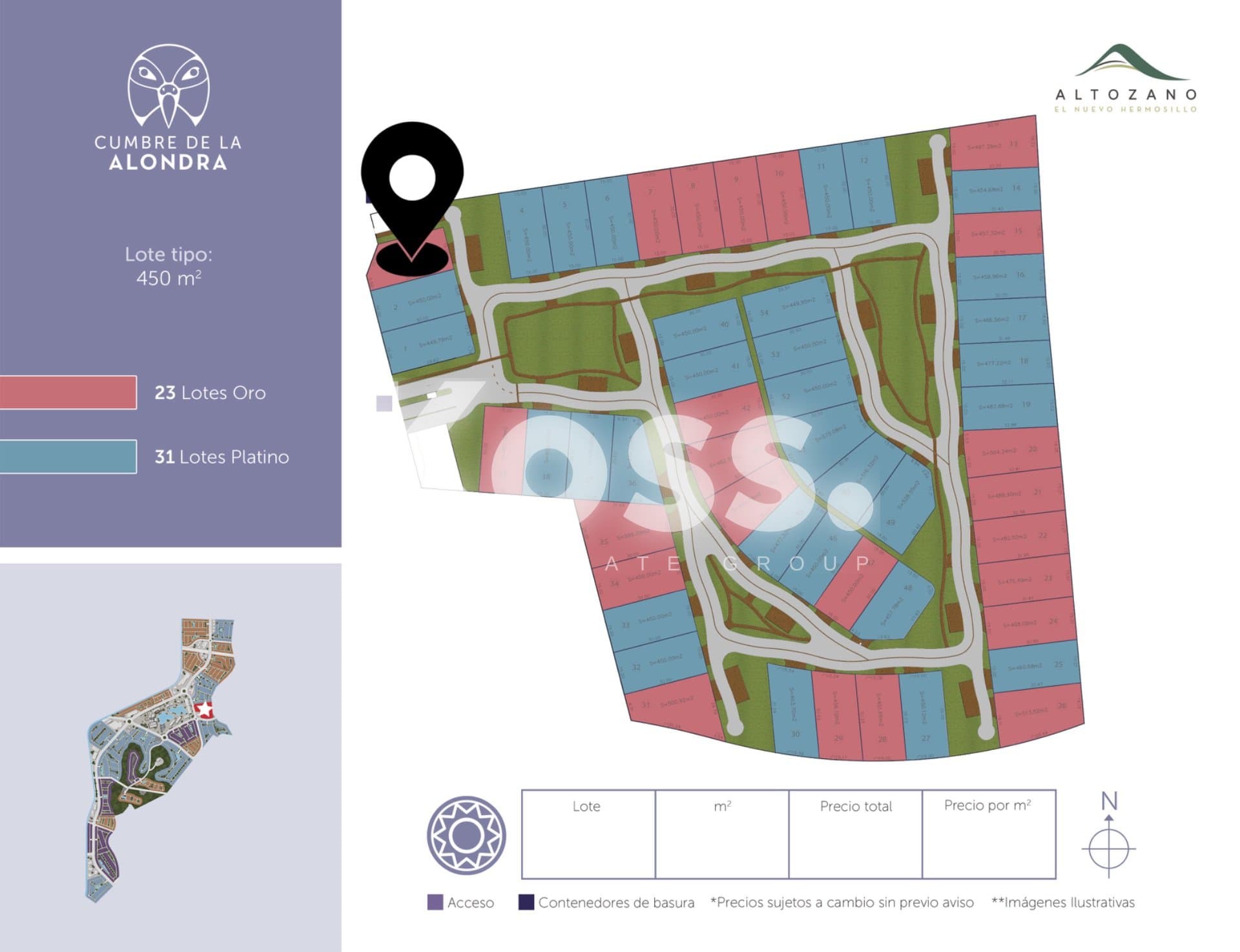 Terreno residencial en Altozano 418m2, Altozano, Hermosillo — foto 4 de 4